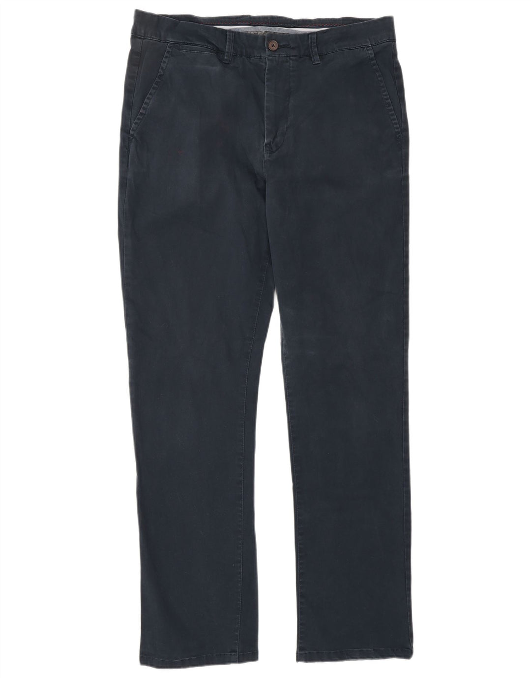 CREW CLOTHING Pantaloni chino drepți pentru bărbați L34 L32 bleumarin