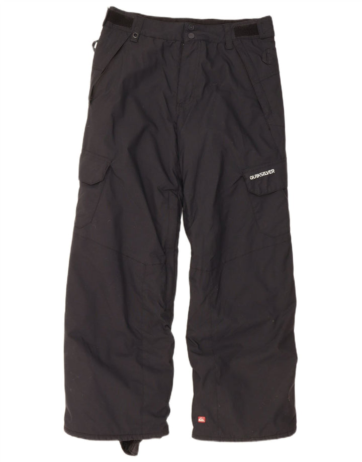 Pantaloni de schi Quiksilver pentru baieti 13-14 ani poliamida neagra