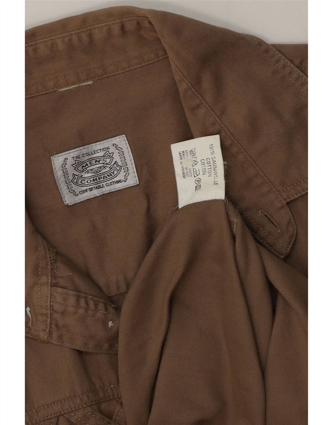 Cămașă Vintage Bărbați XL Bej Bumbac