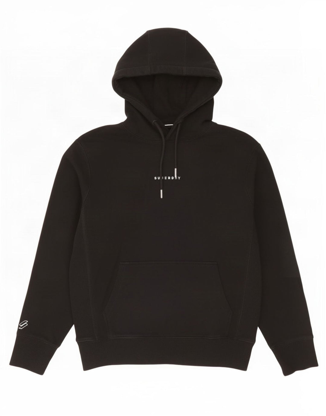Pulover Superdry pentru bărbați, bumbac mediu negru