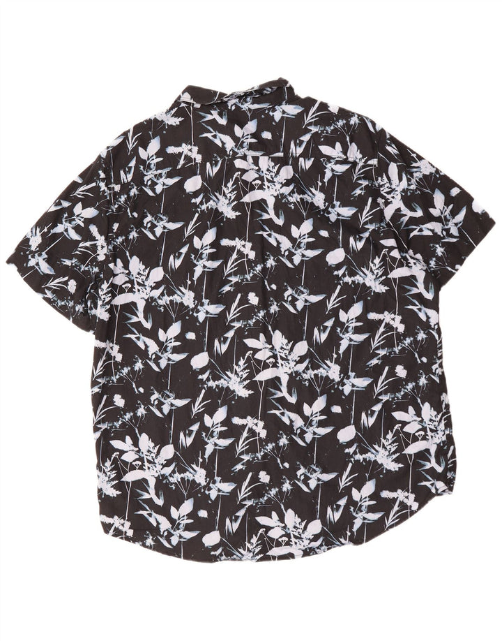 Cămașă standard cu mânecă scurtă pentru bărbați LEVI'S XL, bumbac floral negru