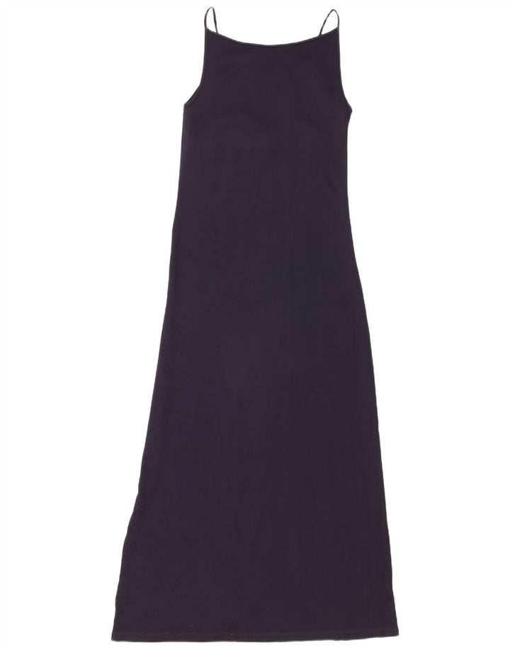 Max Mara Femei Maxi Sundress UK 12 Medium Bleumarin Viscoza