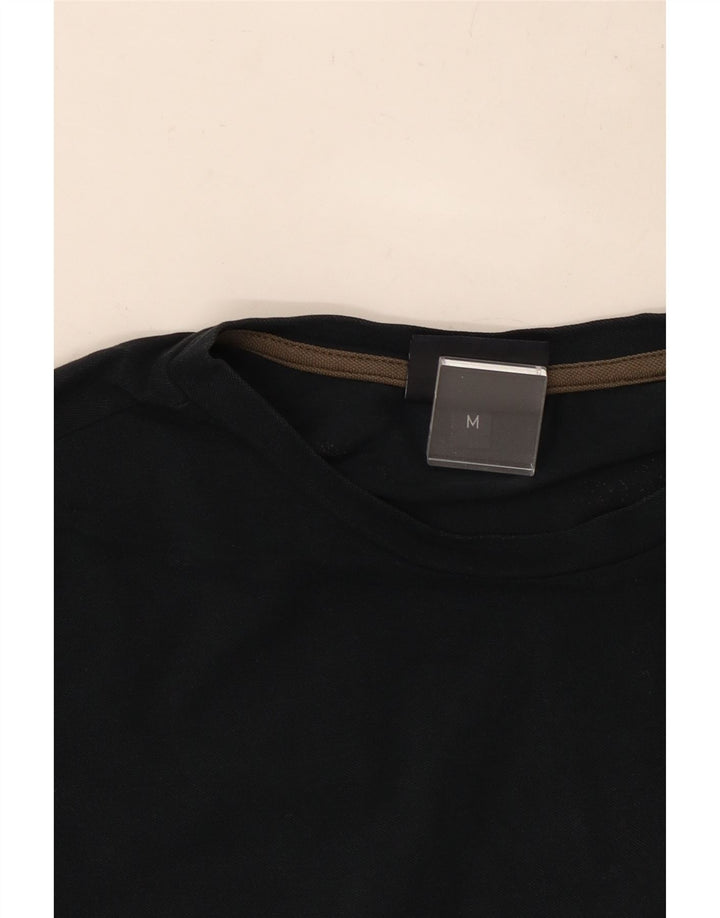 TRUSSARDI JEANS Tricou grafic pentru bărbați Top, mediu, negru, bumbac