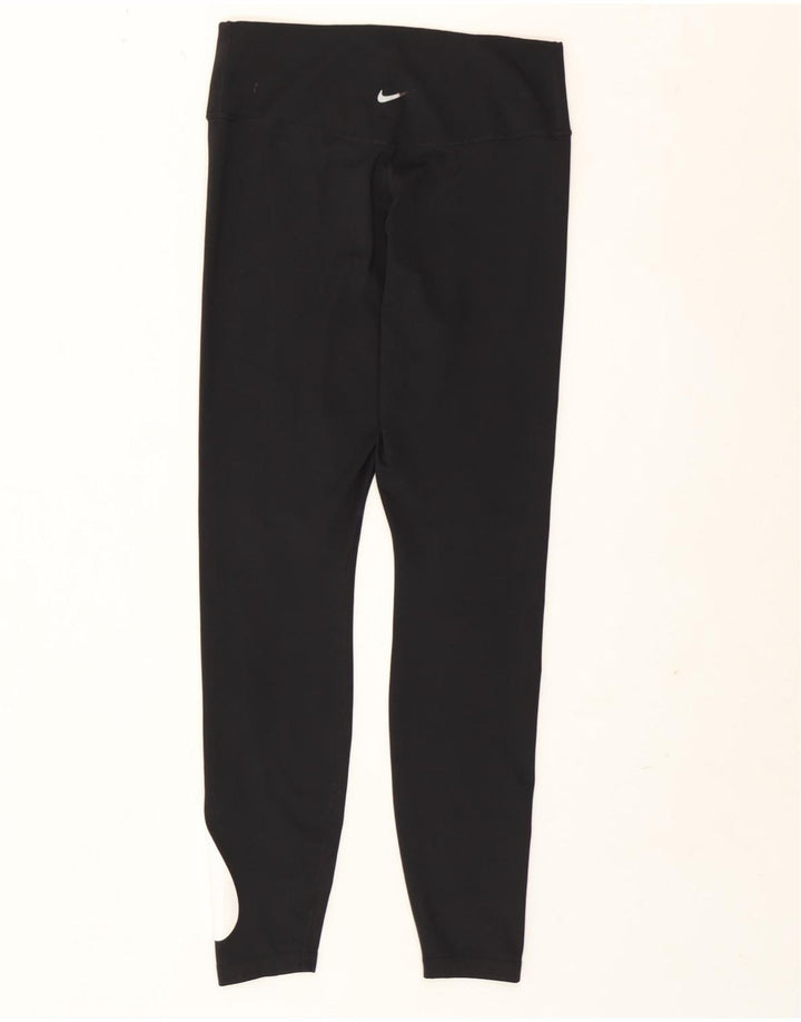 Leggings Nike Dri Fit Graphic pentru femei UK 12 Poliester mediu negru