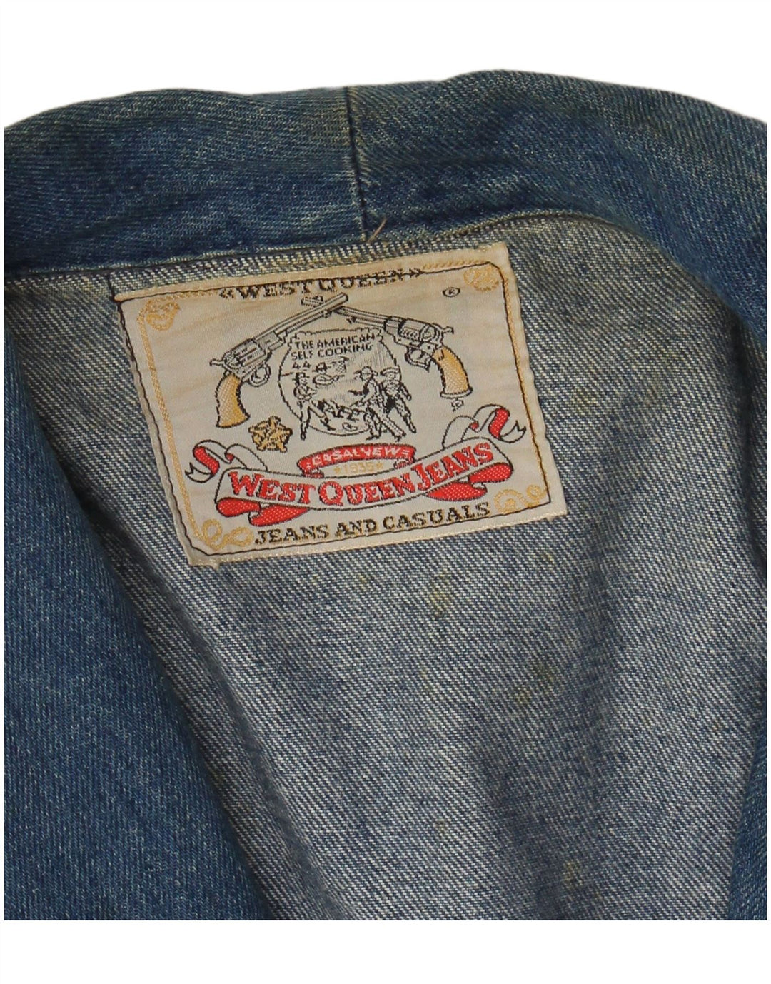 Jachetă pentru femei VINTAGE din denim cu 1 nasture, UK 16, mare, albastru