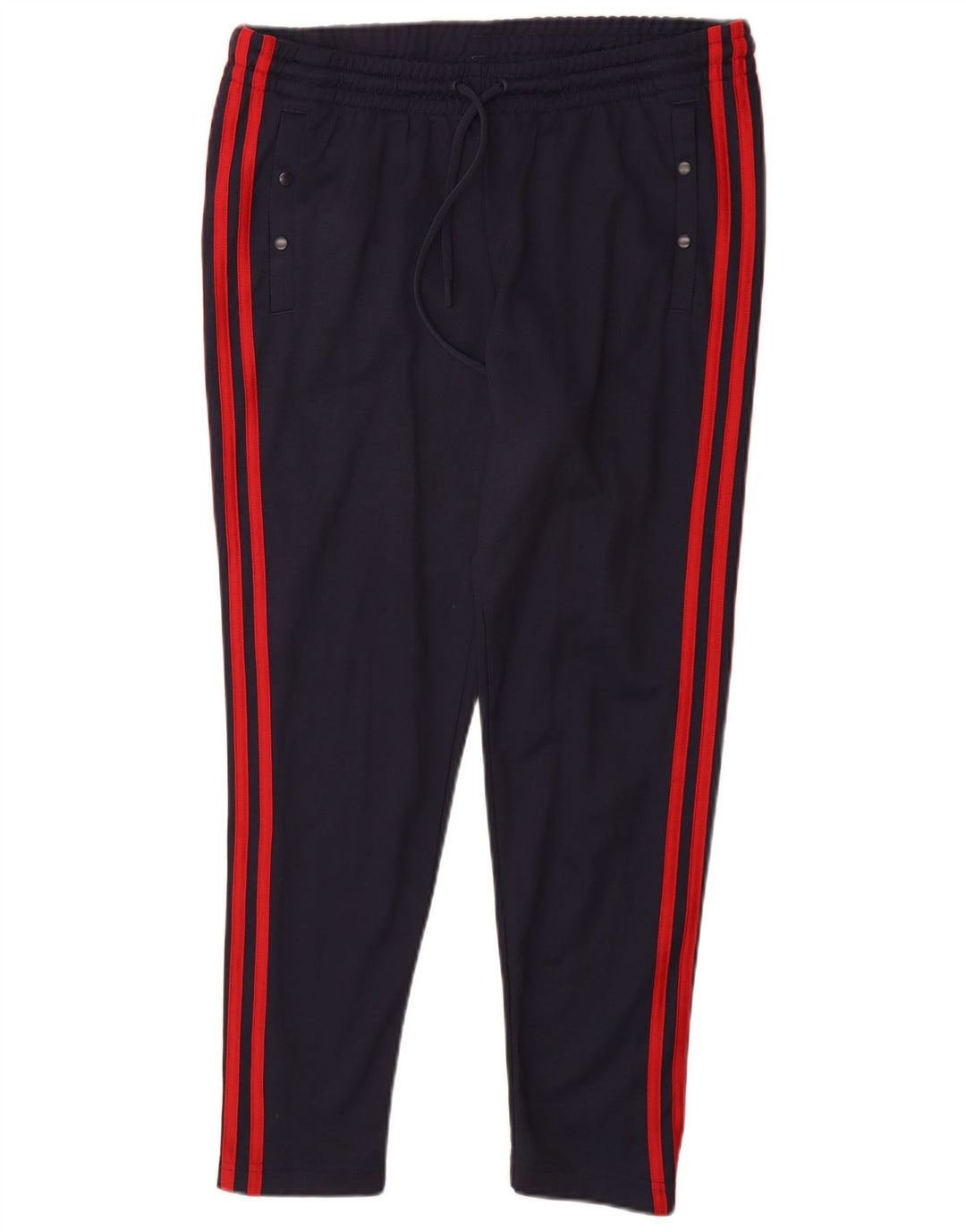 Pantaloni de trening Adidas pentru femei Marea Britanie 12/14 Poliester mediu albastru bleumarin