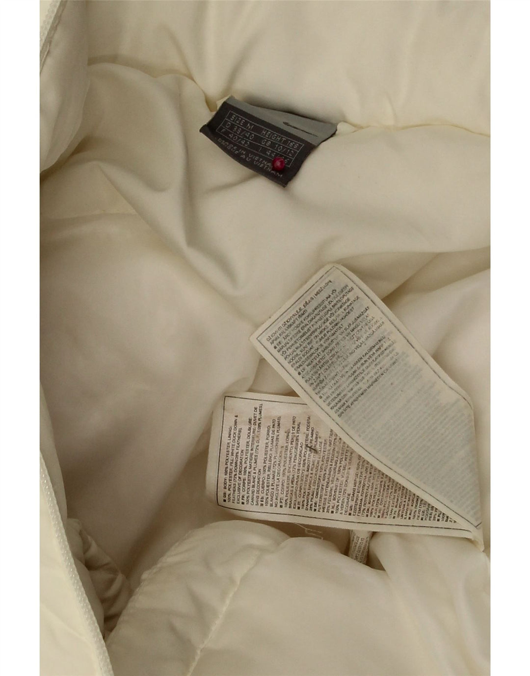 Jachetă căptușită cu glugă NIKE pentru femei UK 10/12 Poliester alb mediu