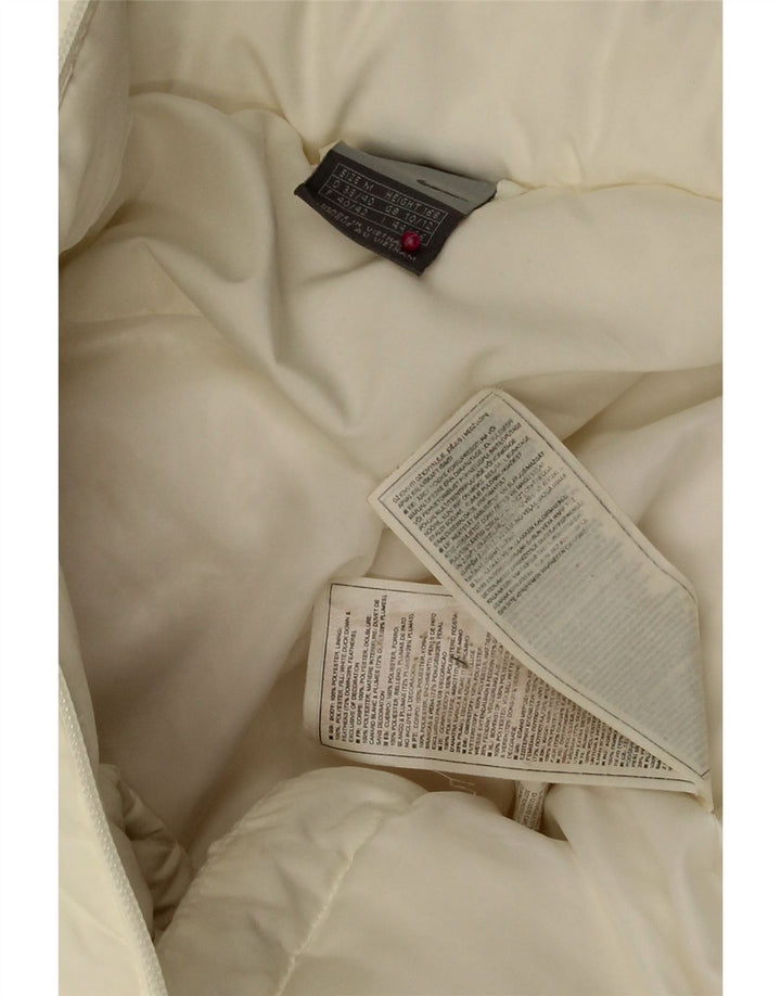 Jachetă căptușită cu glugă NIKE pentru femei UK 10/12 Poliester alb mediu