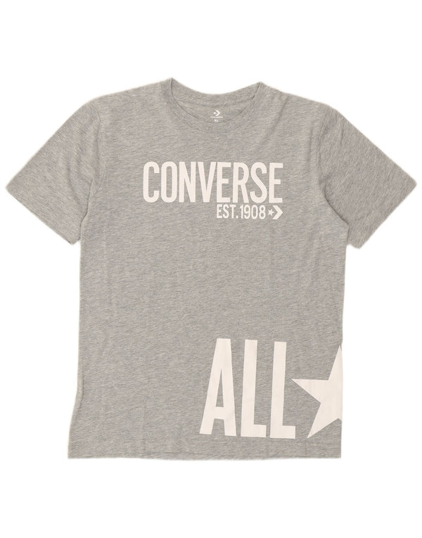 Tricou grafic Converse pentru băieți Top 13-14 ani XL gri