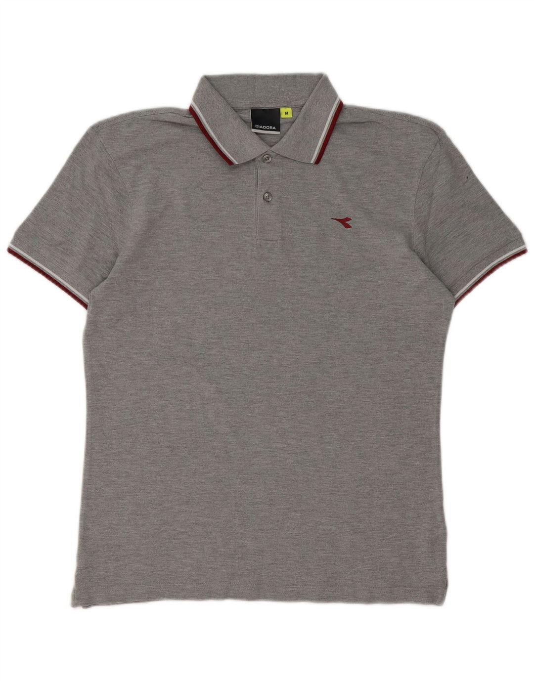 Cămașă polo Diadora pentru bărbați, cu formă regulată, din bumbac gri mediu