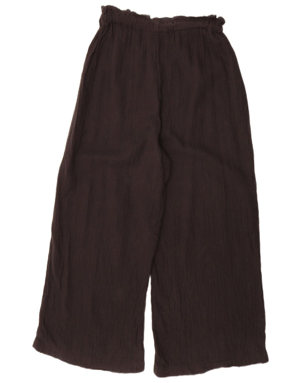 Pantaloni casual Topshop pentru femei mici, cu picioare late, mici L27 L29, bumbac negru