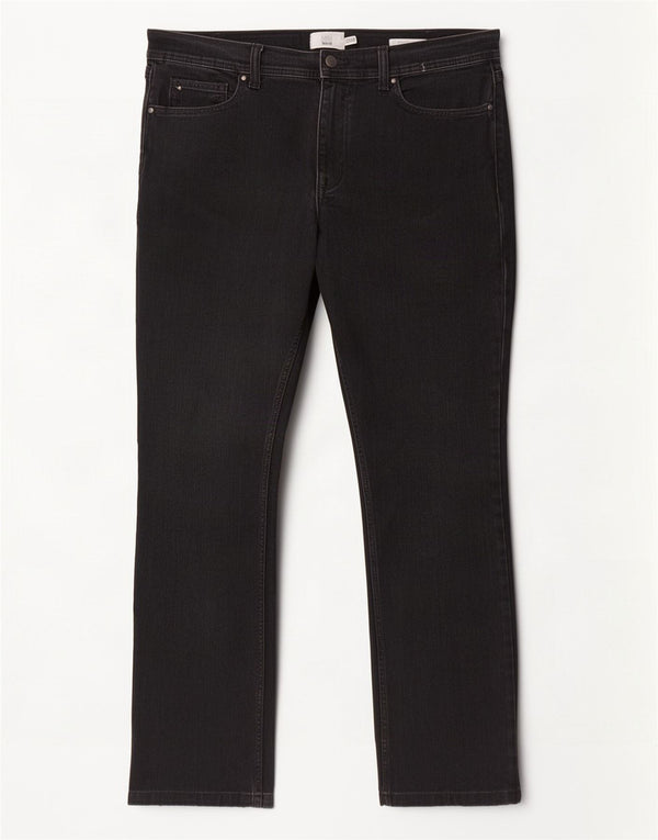 Blugi drepți obișnuiți pentru bărbați Marks & Spencer W36 L31 bumbac negru