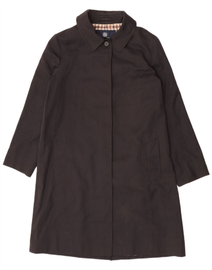 Pardesiu Aquascutum pentru femei UK 14, mare, negru, poliester