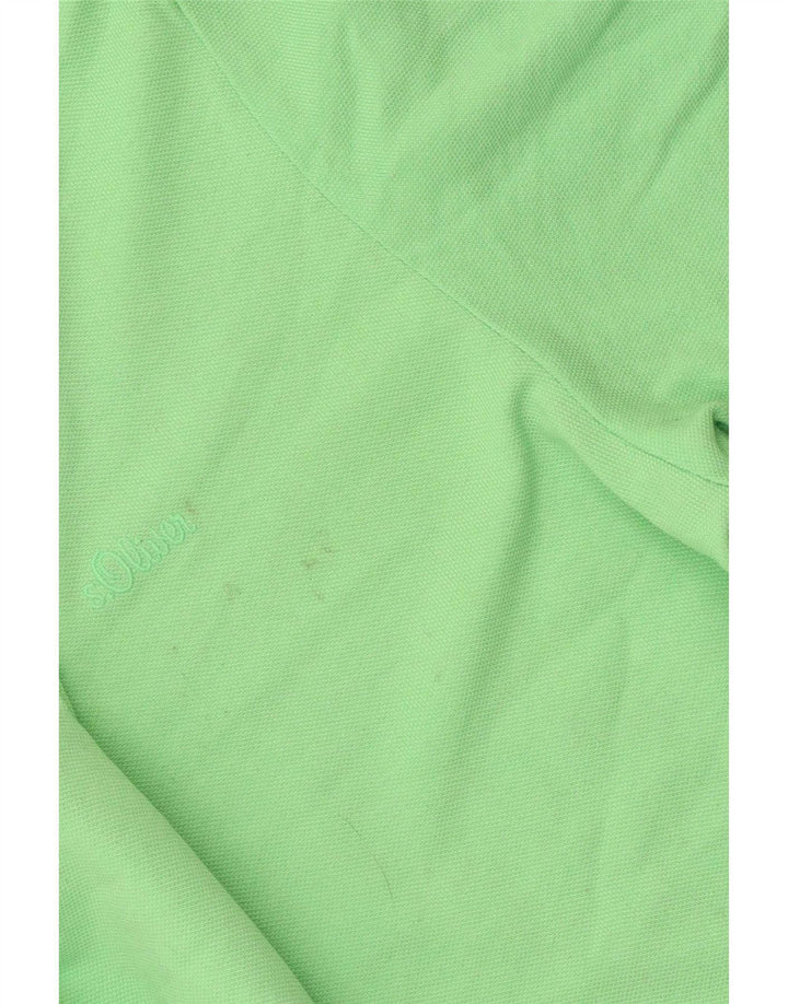 S.Oliver Mens Regular Fit Polo Shirt Large Green Poliester