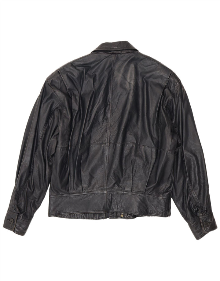 Jachetă de piele pentru bărbați La Matta, UK 38, medie, albastru bleumarin