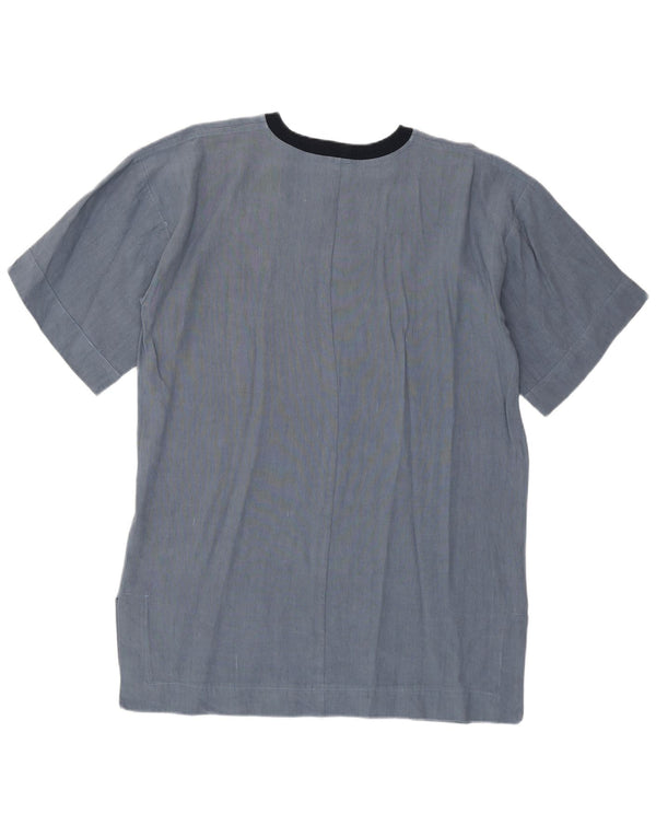 Tricou cu paragate vintage pentru femei Top UK 14 Medium Blue Retro