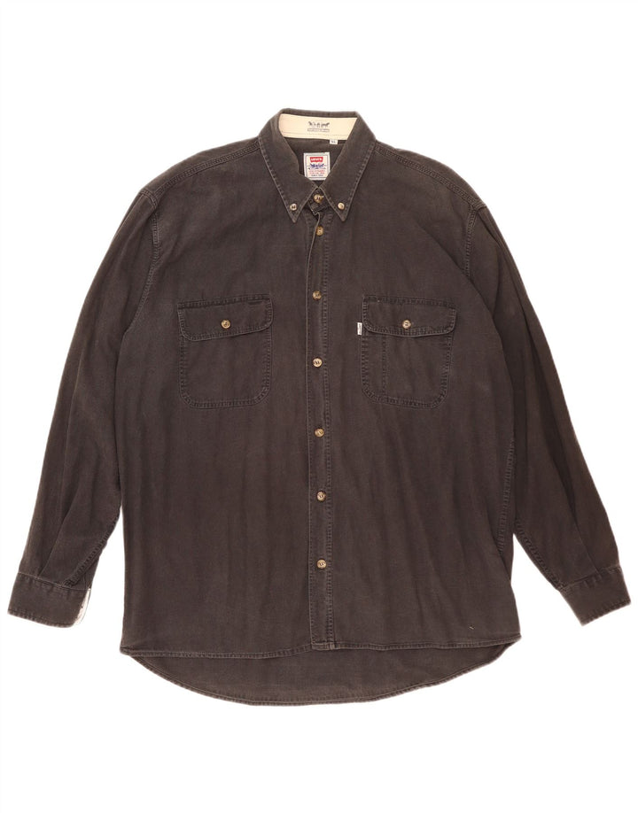 Cămașă pentru bărbați Levi's XL, bumbac negru