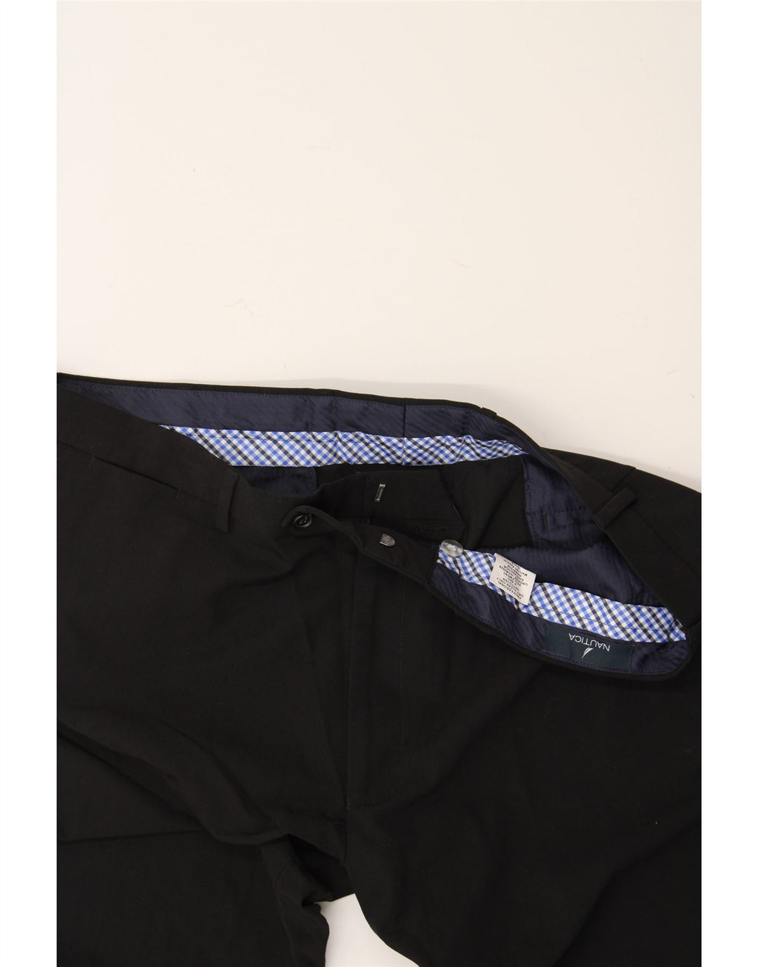 NAUTICA Mens Slim Suit Trousers W42 L32 Black Polyester Vintage Nautica and Second-Hand Nautica from Messina Hembry 