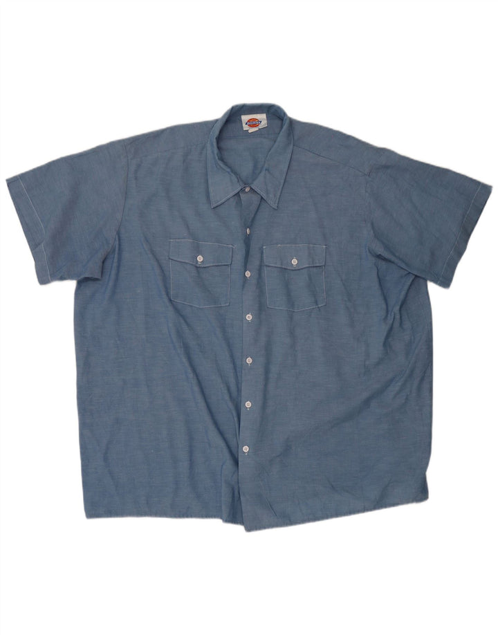 Cămașă cu mânecă scurtă pentru bărbați Dickies 4XL, poliester albastru