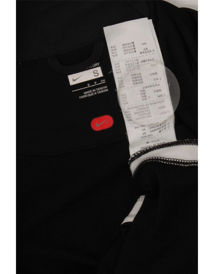 Jachetă de top pentru trening Nike pentru femei UK 10, poliester color bloc negru mic