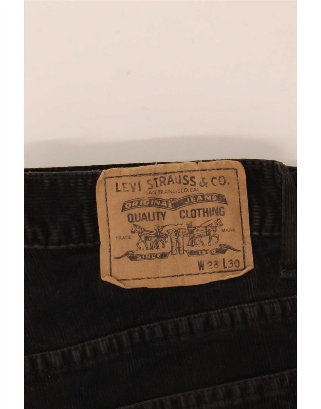 Pantaloni Levi's pentru femei Bootcut din velur, W28 L30, bumbac negru