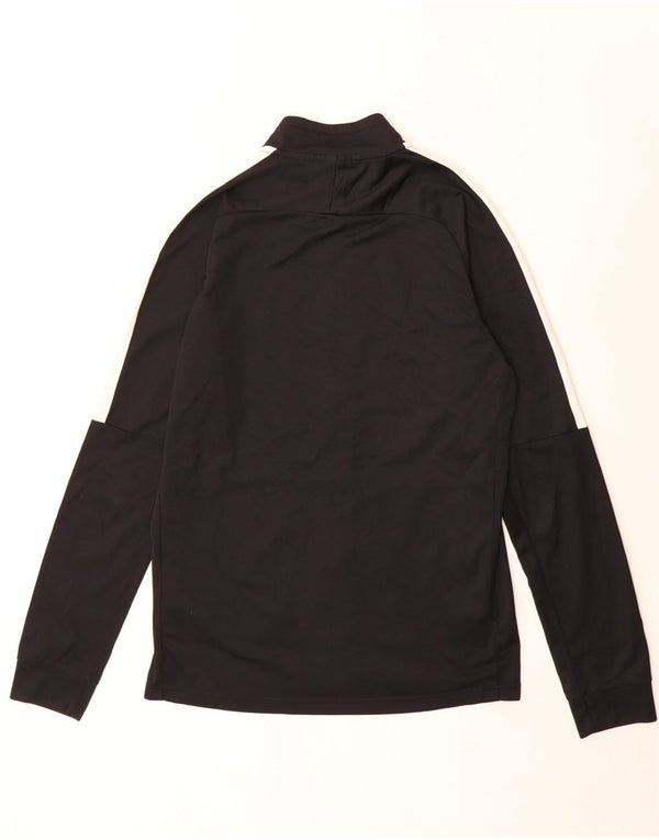 Jachetă de top pentru trening Nike Dri Fit pentru bărbați, negru mediu, poliester bloc de culoare