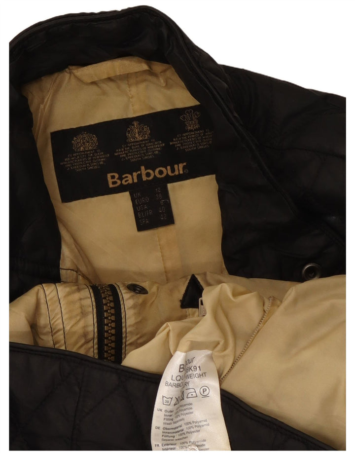 Jachetă matlasată Barbour pentru femei UK 12 Poliamidă neagră medie