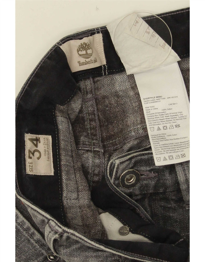 Blugi drepte pentru bărbați Timberland Thompson W34 L30 bumbac gri
