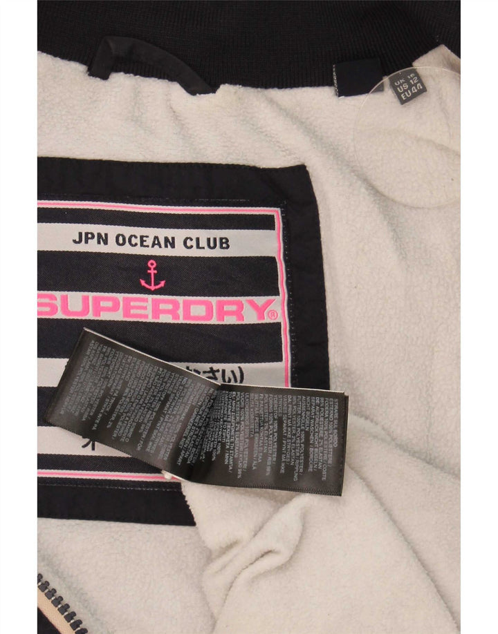 Jachetă Windbreaker cu grafică Superdry pentru femei UK 16, mare, bleumarin