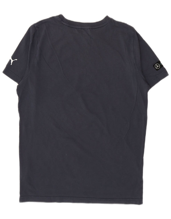 Tricou cu grafic Puma pentru bărbați Top mic din bumbac bleumarin