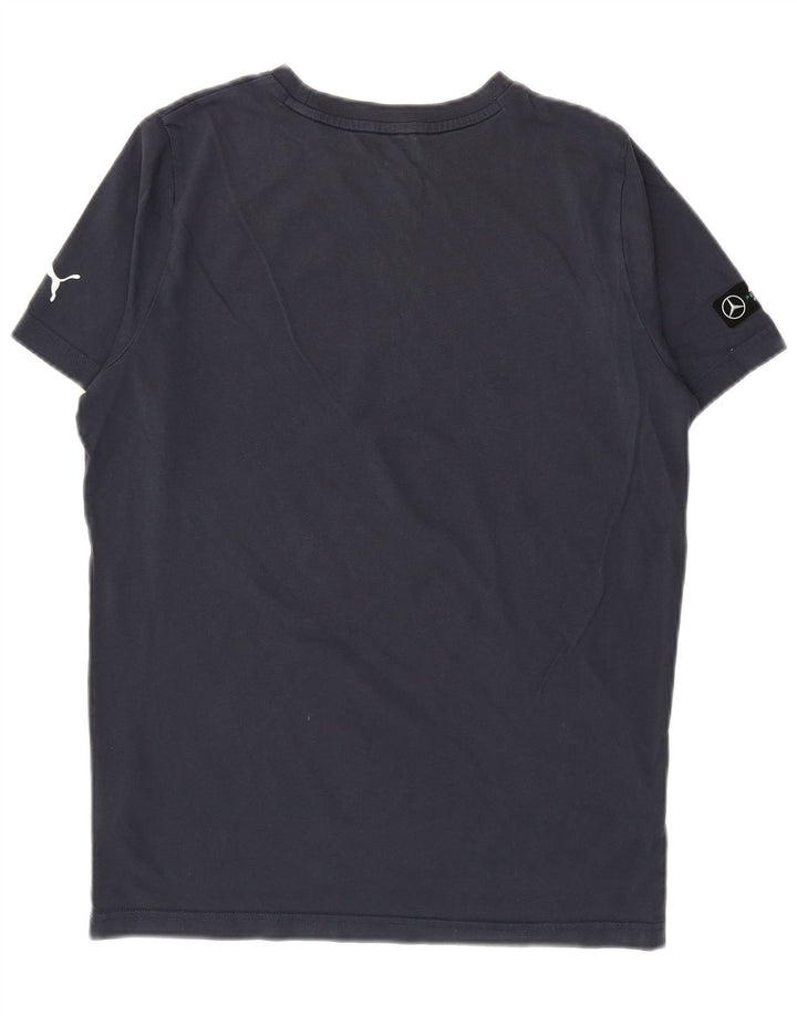 Tricou cu grafic Puma pentru bărbați Top mic din bumbac bleumarin