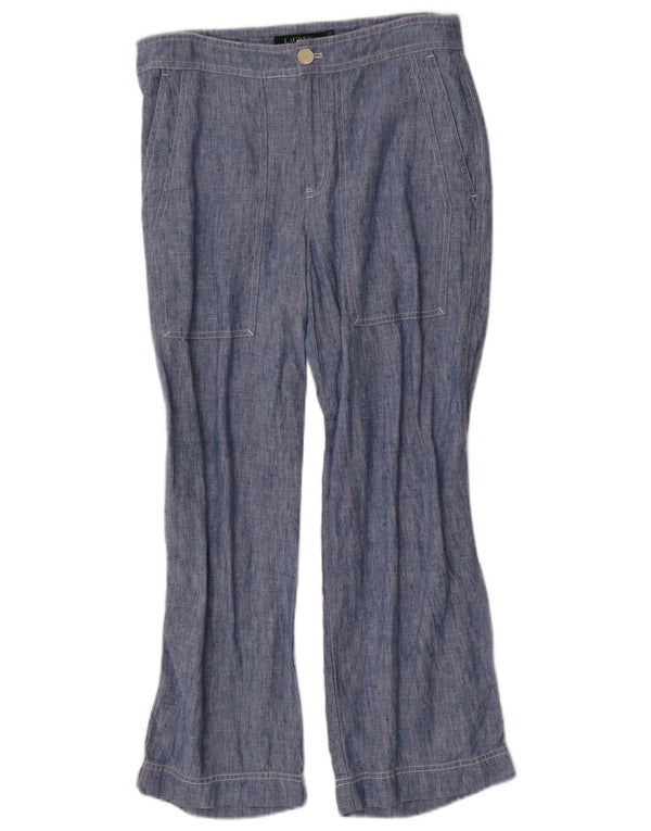 Pantaloni drepti pentru femei Ralph Lauren US 4 Small W30 L26 Blue Linen
