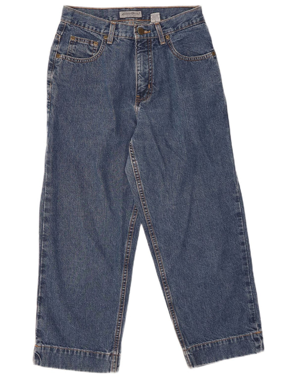 Eddie Bauer Blugi tăiați cu talie înaltă pentru femei US 4 Small W24 L23 Blue Bumbac