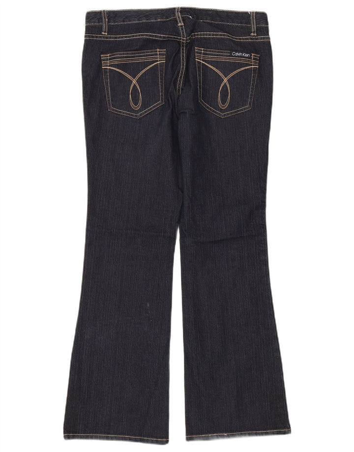 CALVIN KLEIN Blugi evazați pentru femei US 10 Medium W32 L30 Bumbac bleumarin