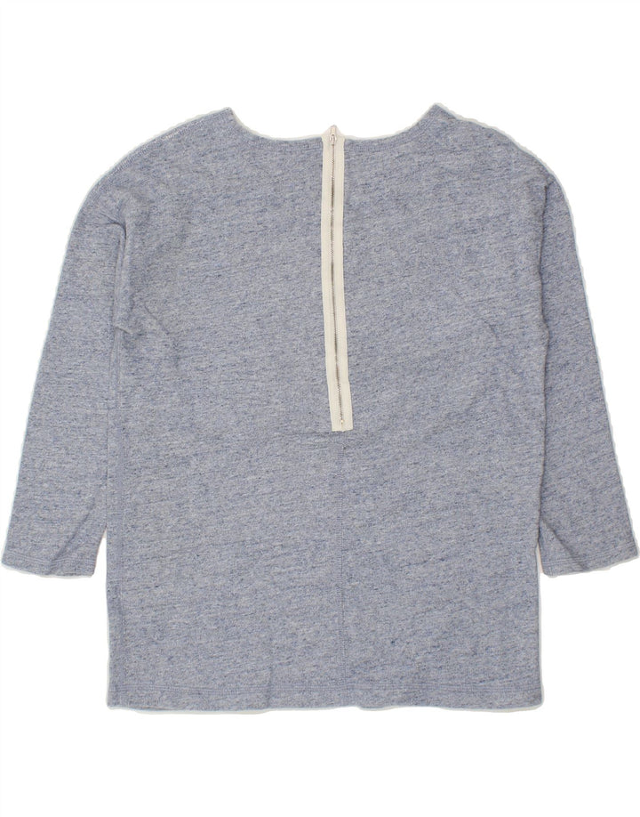 J. CREW Womens Oversized Sweatshirt Jumper UK 10 Small Blue Flecked Vintage J. Crew and Second-Hand J. Crew from Messina Hembry 