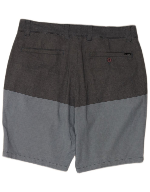 O'Neill Mens Chino Shorts W33 Medium Grey Colourblock Cotton