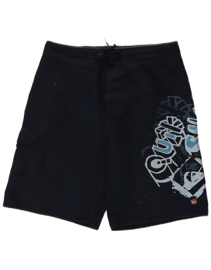 Pantaloni scurți de înot grafic Quiksilver pentru bărbați, mari, poliester, albastru