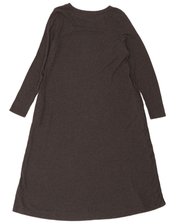 Rochie maxi cu mânecă lungă pentru femei Marks & Spencer UK 16 Poliester mare gri