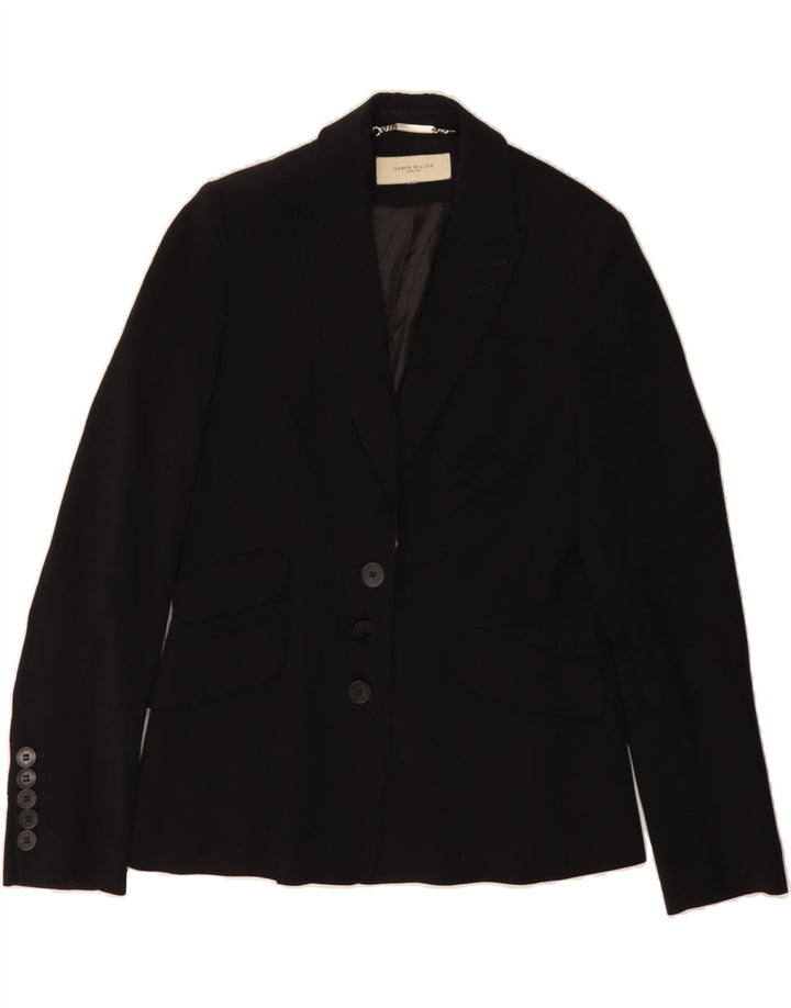 KAREN MILLEN Womens 3 Button Blazer Jacket UK 12 Medium Black Vintage Karen Millen and Second-Hand Karen Millen from Messina Hembry 