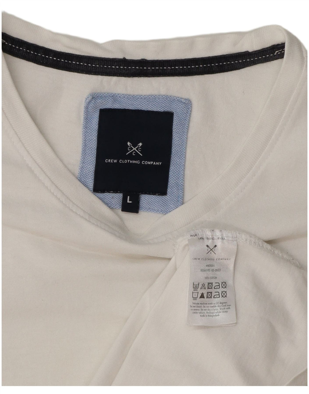 Crew Clothing Tricou pentru bărbați Top mare din bumbac alb