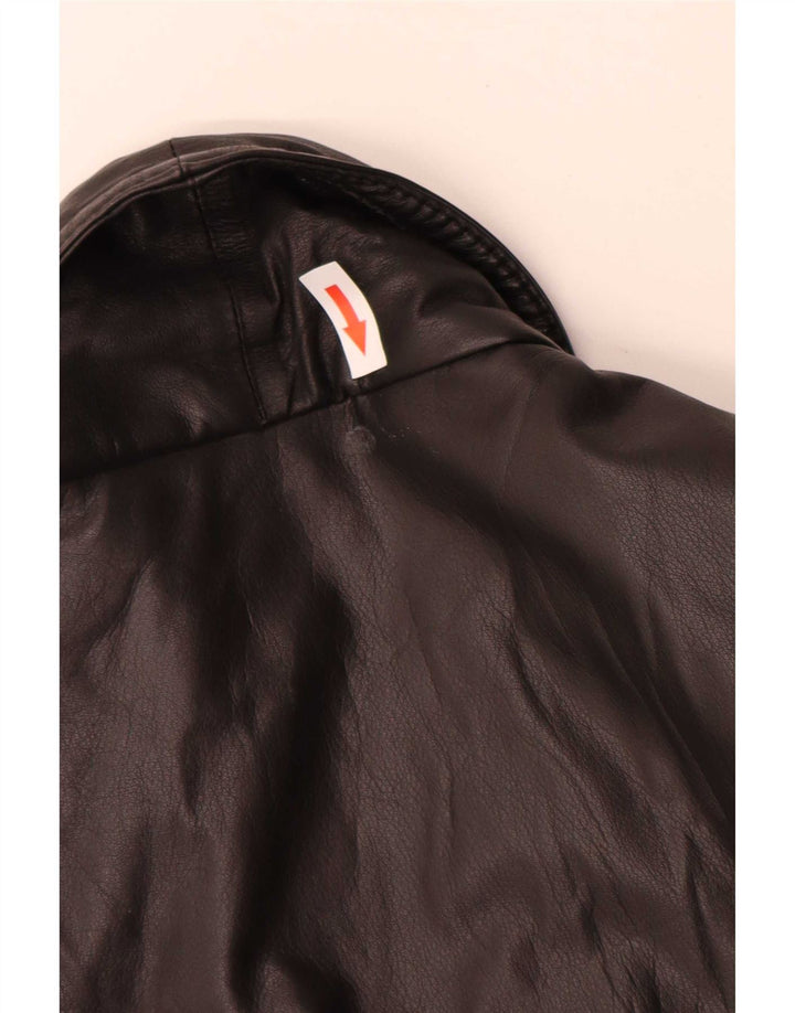 Jachetă de piele vintage pentru bărbați IT 50 Large Black