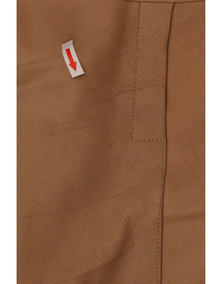 Jachetă de piele vintage pentru bărbați, maro mică
