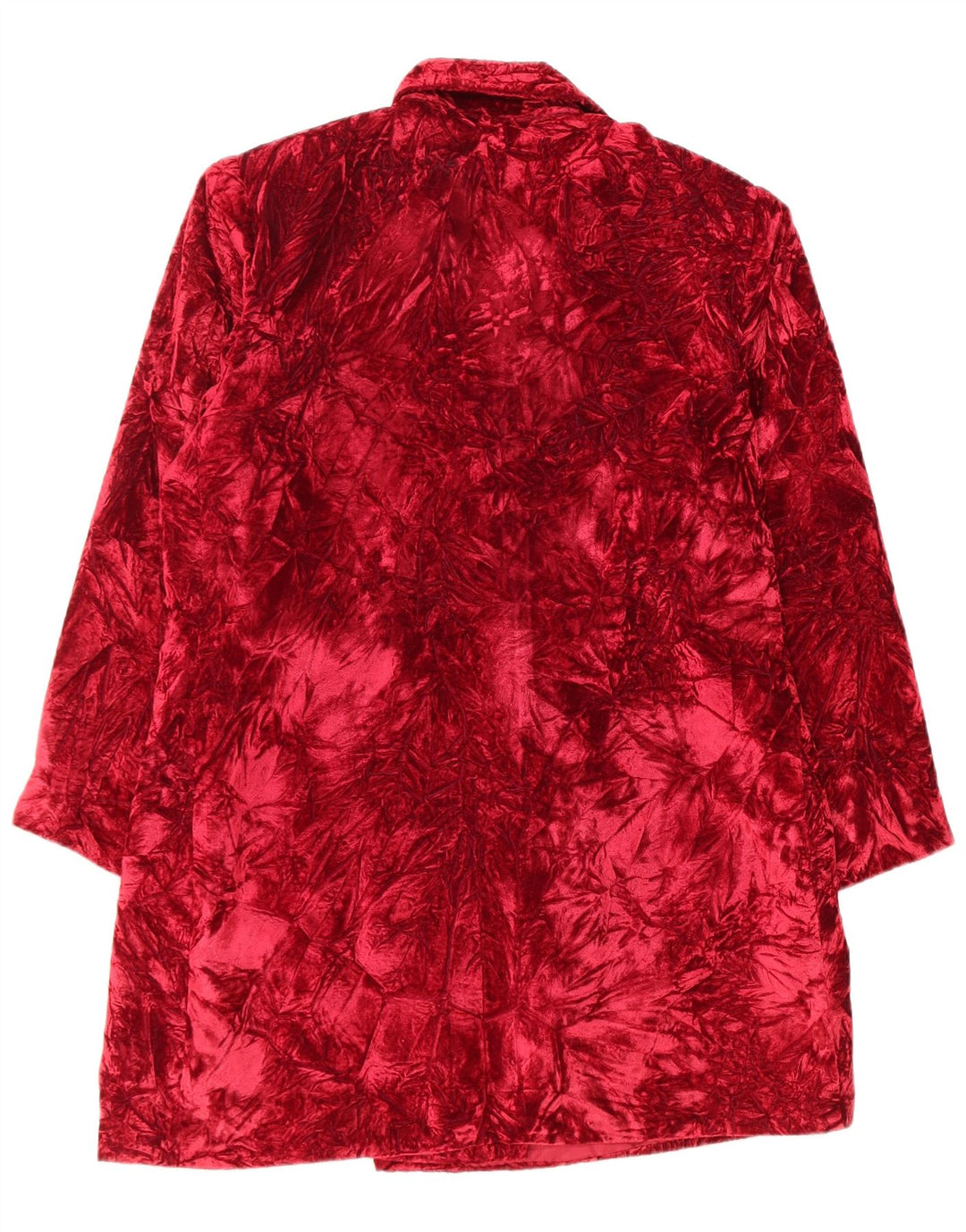 Jachetă vintage pentru femei cu paragate cu model abstract, UK 14, roșu mediu