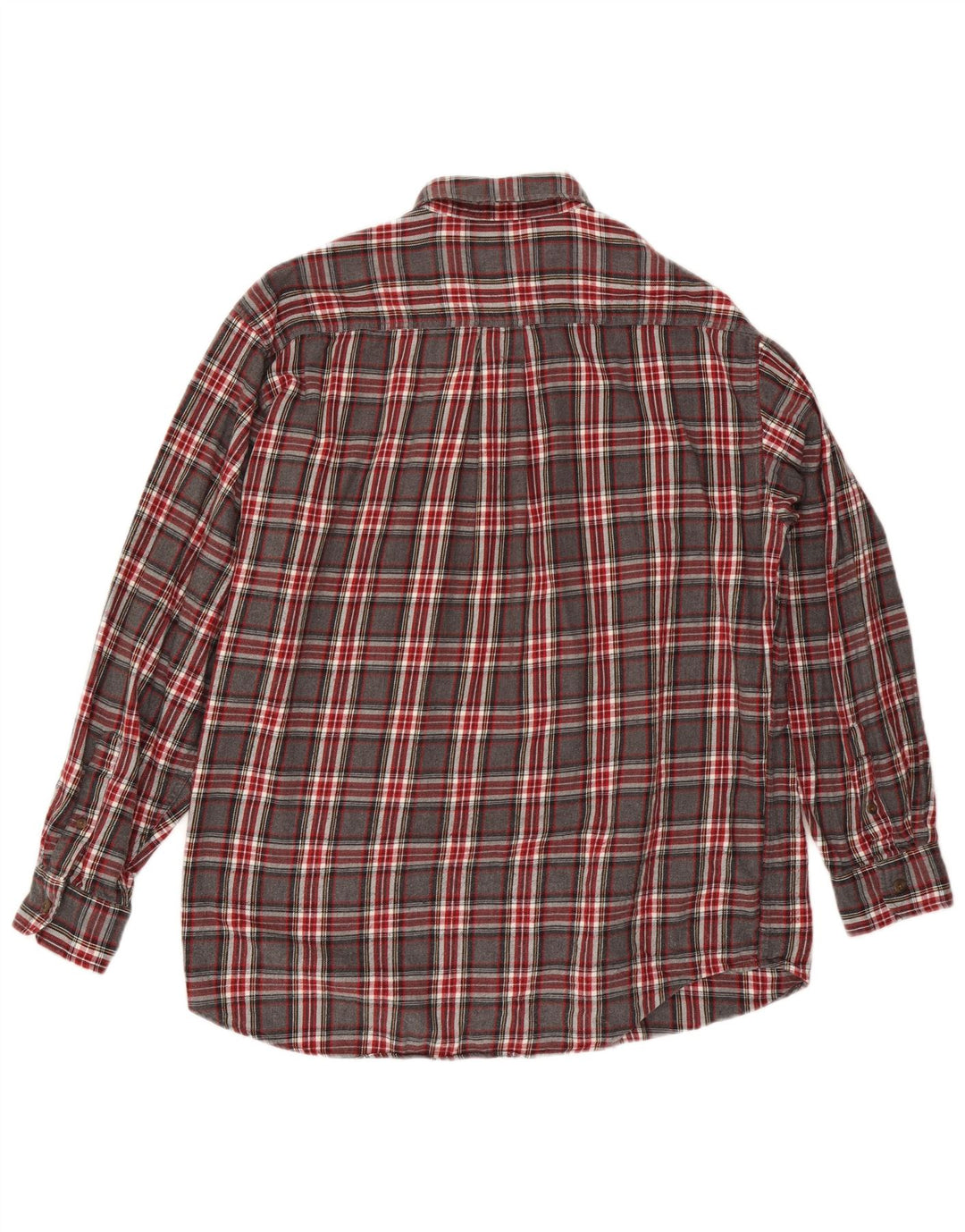 Cămașă de flanel pentru bărbați J. Crew, bumbac cu carouri, gri mare