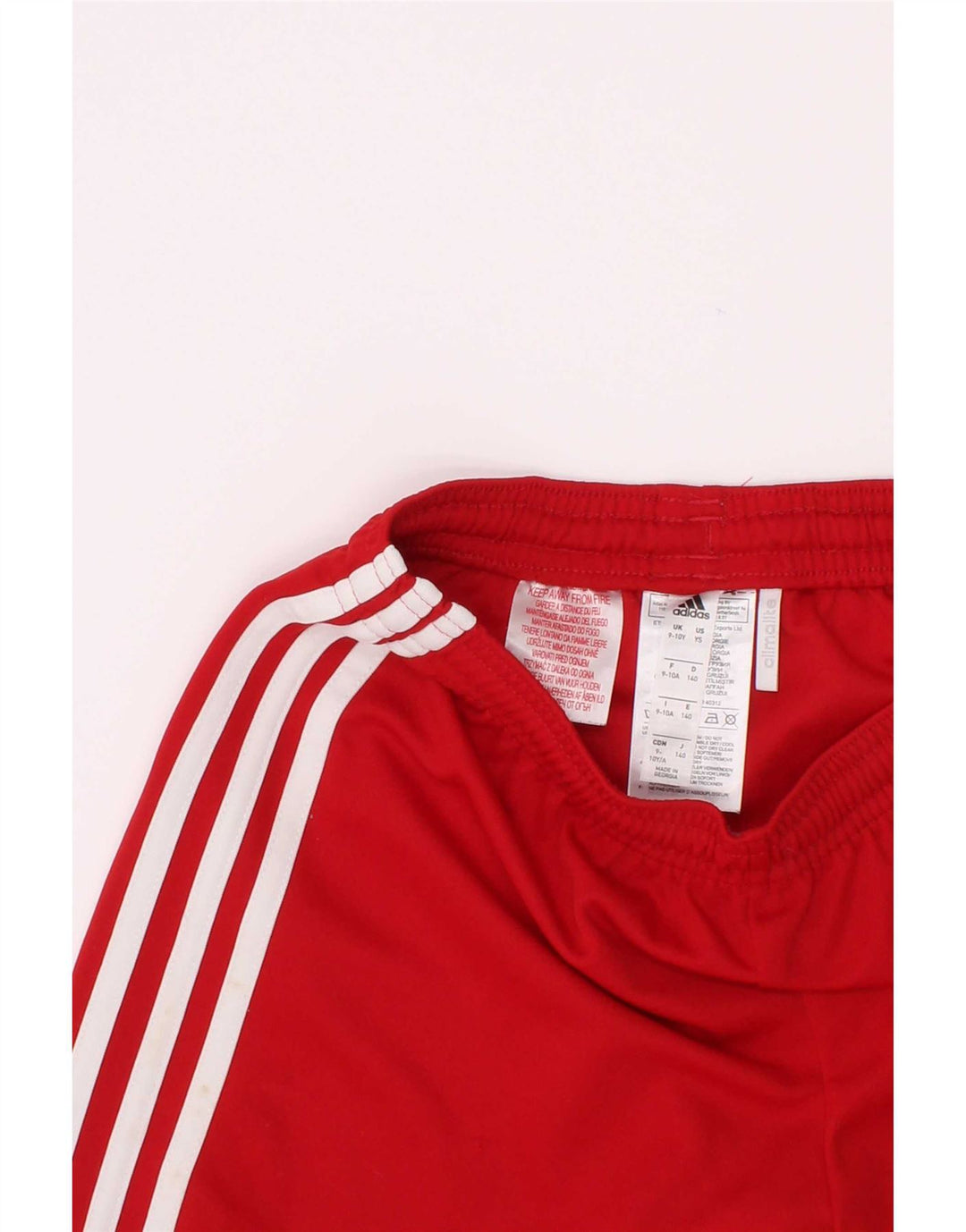 Pantaloni scurți sport adidas Climalite pentru băieți 9-10 ani poliester roșu