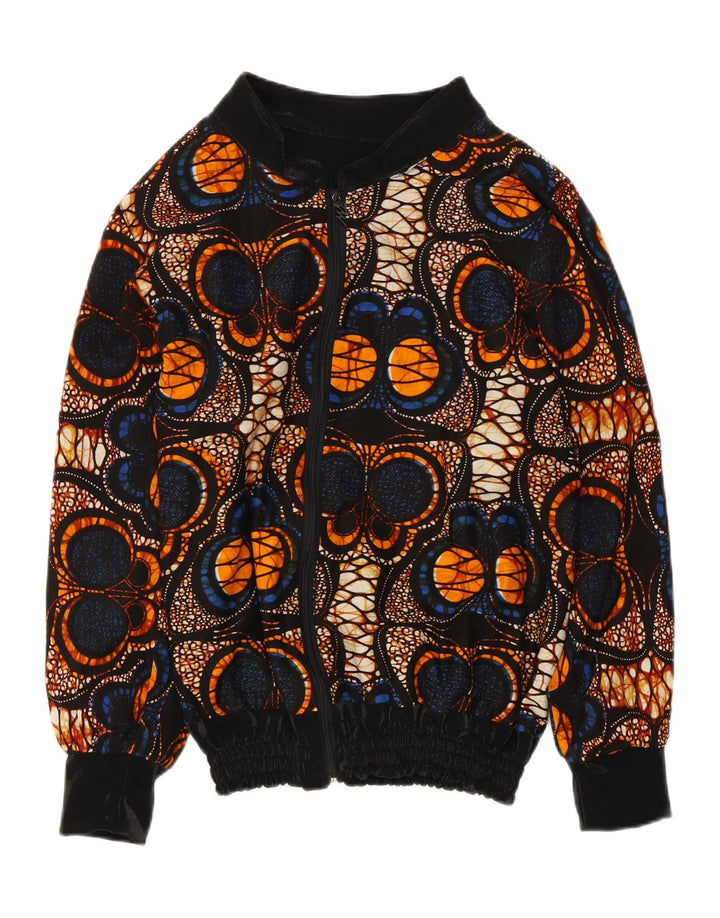 Jachetă bomber cu model abstract pentru femei VINTAGE UK 14 Medium Multicolor