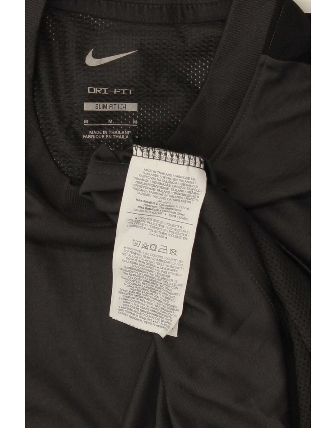 Tricou pentru bărbați Nike Dri Fit Slim Top Gri mediu Poliester color bloc