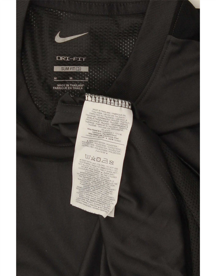 Tricou pentru bărbați Nike Dri Fit Slim Top Gri mediu Poliester color bloc