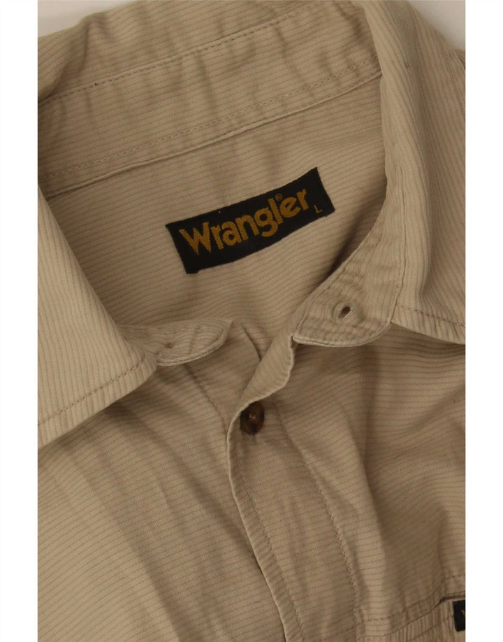Cămașă Wrangler pentru băieți 14-15 ani, mare, bej, cu dungi