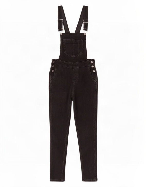 Fat Face Salopete Femei Blugi Slim UK 8 Small W25 L26 Bumbac Negru